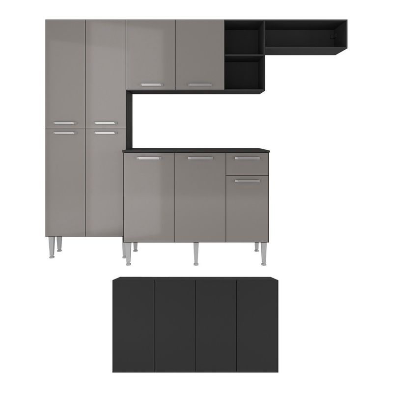 armario-de-cozinha-completa-com-buffet-aparador-paris-multimoveis-mp2043-preta-lacca-fume-armario-de-cozinha-completa-com-buffet-aparador-paris-multimoveis-mp2043-preta-lacca-fume