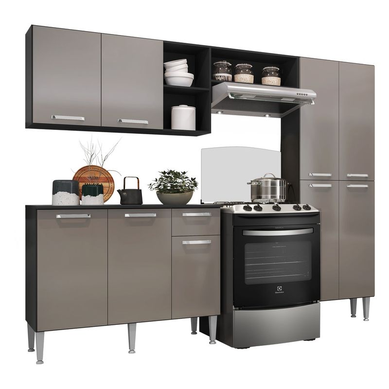 armario-de-cozinha-compacta-com-e-balcao-com-tampo-pequim-up-multimoveis-preta-lacca-fume-armario-de-cozinha-compacta-com-e-balcao-com-tampo-pequim-up-multimoveis-preta-lacca-fume