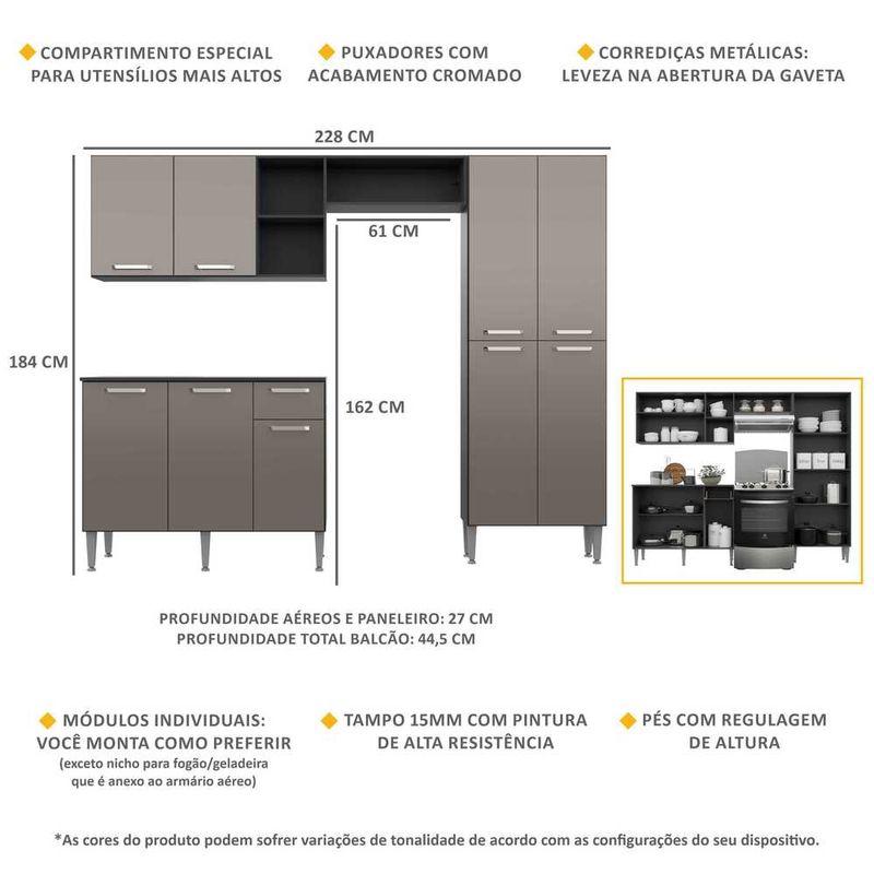 armario-de-cozinha-compacta-com-e-balcao-com-tampo-pequim-up-multimoveis-preta-lacca-fume-armario-de-cozinha-compacta-com-e-balcao-com-tampo-pequim-up-multimoveis-preta-lacca-fume