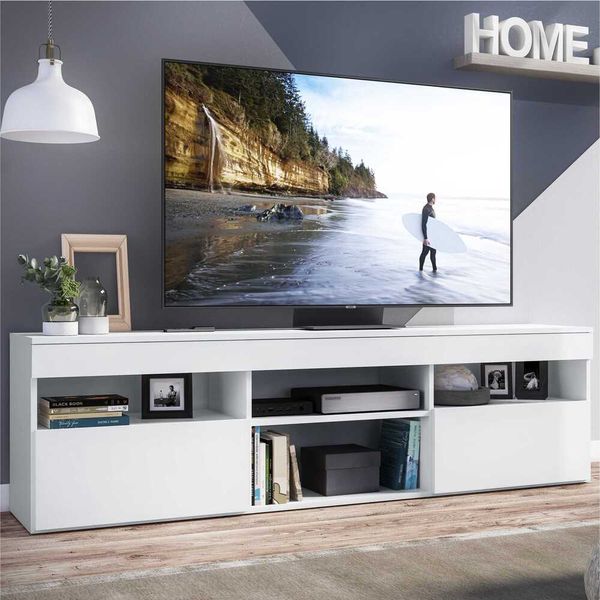 Rack TV 65" com 2 Portas Paris Multimóveis Branco