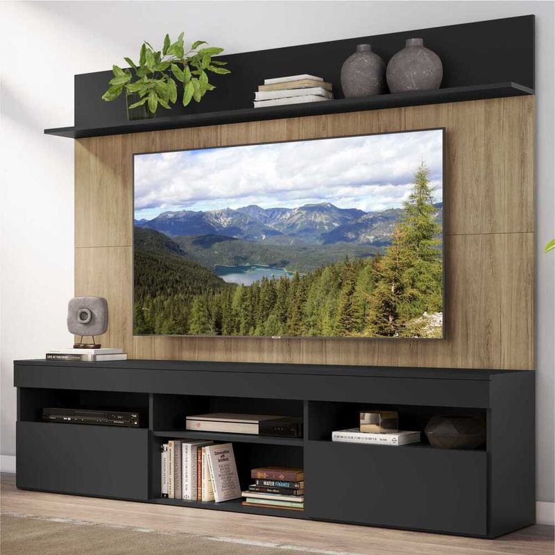 rack-com-painel-tv-65-madri-multimoveis-preto-rustic-com-suporte-e-prateleira-preta-rack-com-painel-tv-65-madri-multimoveis-preto-rustic-com-suporte-e-prateleira-preta