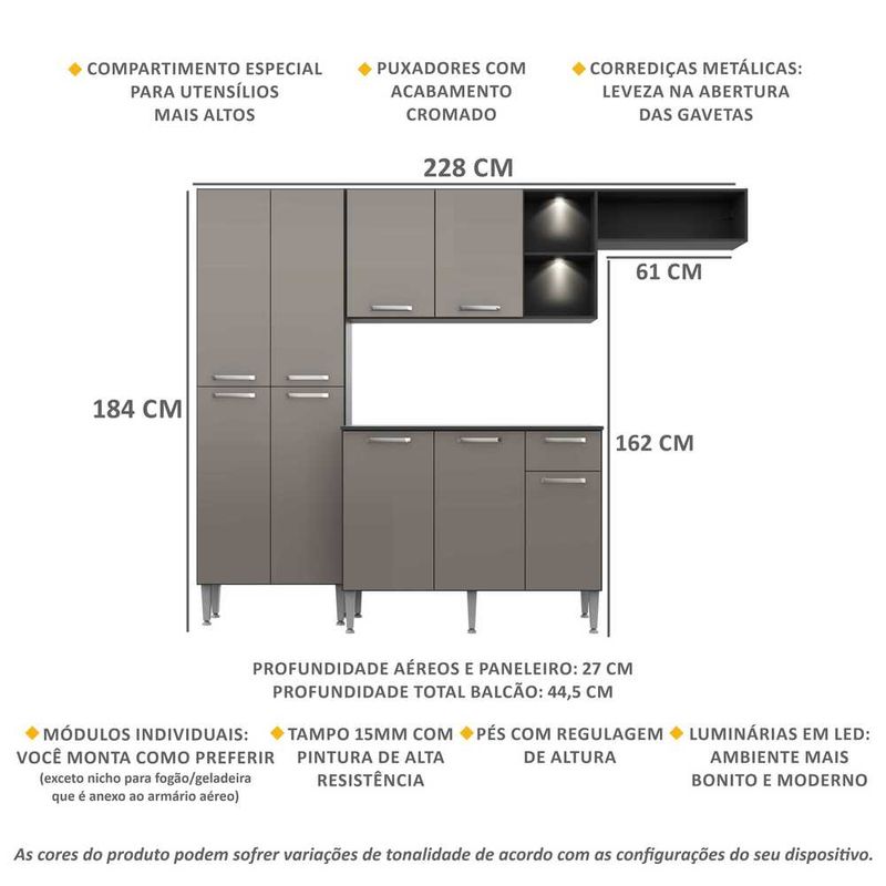 armario-de-cozinha-compacta-com-2-leds-e-balcao-com-tampo-pequim-multimoveis-preta-lacca-fume-armario-de-cozinha-compacta-com-2-leds-e-balcao-com-tampo-pequim-multimoveis-preta-lacca-fume