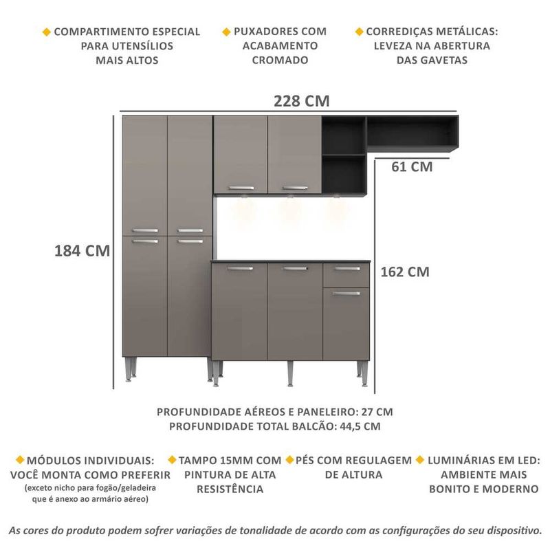 armario-de-cozinha-compacta-com-3-leds-e-balcao-com-tampo-pequim-multimoveis-preta-lacca-fume-armario-de-cozinha-compacta-com-3-leds-e-balcao-com-tampo-pequim-multimoveis-preta-lacca-fume