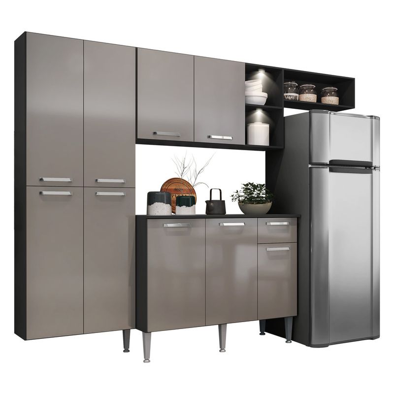 armario-de-cozinha-compacta-com-2-leds-e-balcao-com-tampo-pequim-sun-multimoveis-preta-lacca-fume-armario-de-cozinha-compacta-com-2-leds-e-balcao-com-tampo-pequim-sun-multimoveis-preta-lacca-fume