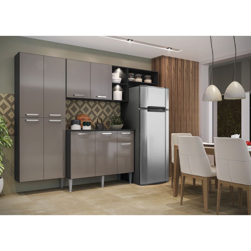 armario-de-cozinha-compacta-com-2-leds-e-balcao-com-tampo-pequim-sun-multimoveis-preta-lacca-fume-armario-de-cozinha-compacta-com-2-leds-e-balcao-com-tampo-pequim-sun-multimoveis-preta-lacca-fume