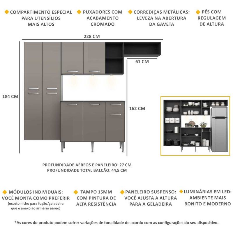 armario-de-cozinha-compacta-com-3-leds-e-balcao-com-tampo-pequim-sun-multimoveis-preta-lacca-fume-armario-de-cozinha-compacta-com-3-leds-e-balcao-com-tampo-pequim-sun-multimoveis-preta-lacca-fume