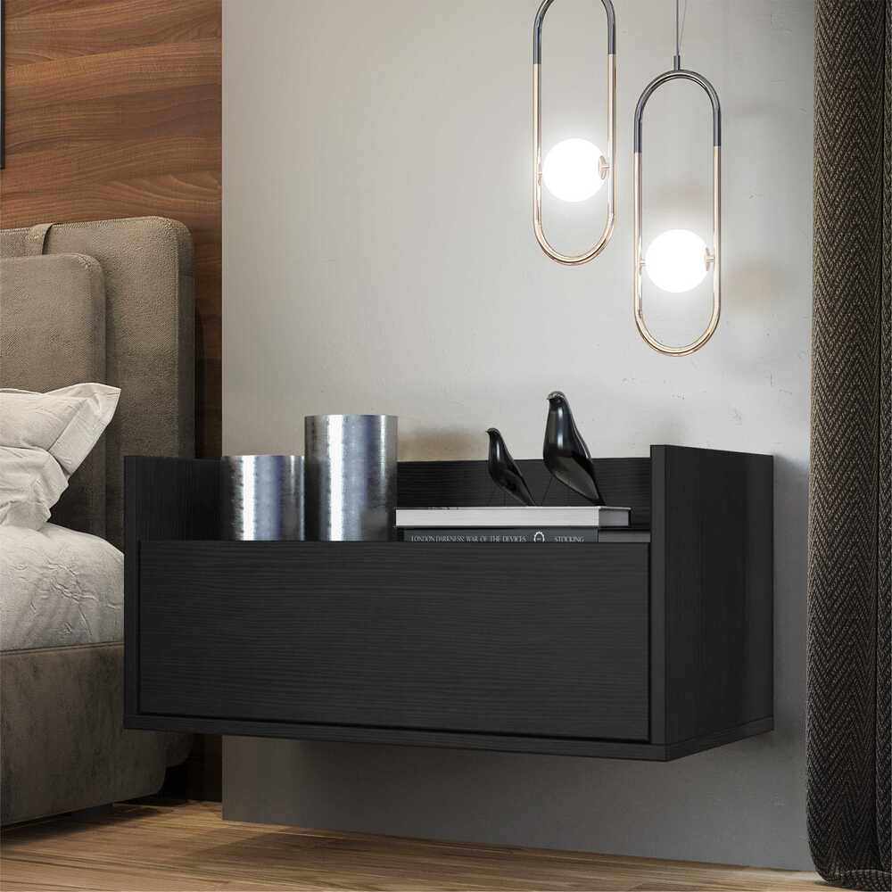 Mesas de cabeceira pretas inteligentes, mesas de cabeceira modernas,  auxiliar exclusivo criado nórdico, móveis de luxo, 50MQNS - AliExpress