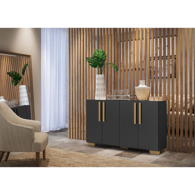 aparador-buffet-4-portas-com-pes-quadrados-viena-multimoveis-preto-natural-aparador-buffet-4-portas-com-pes-quadrados-viena-multimoveis-preto-natural