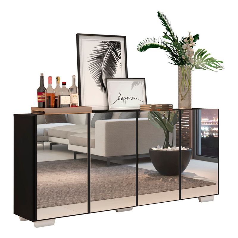aparador-buffet-4-portas-com-espelho-e-pes-quadrados-vegas-multimoveis-preto-branco-aparador-buffet-4-portas-com-espelho-e-pes-quadrados-vegas-multimoveis-preto-branco