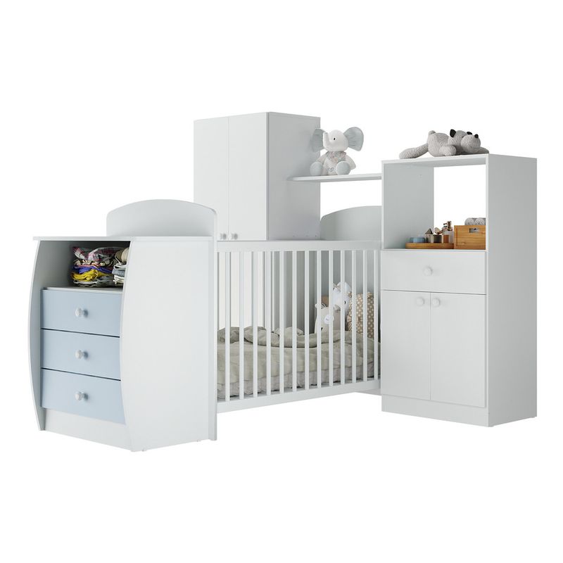 quarto-infantil-com-berco-comoda-laura-multimoveis-branco-azul-quarto-infantil-com-berco-comoda-laura-multimoveis-branco-azul