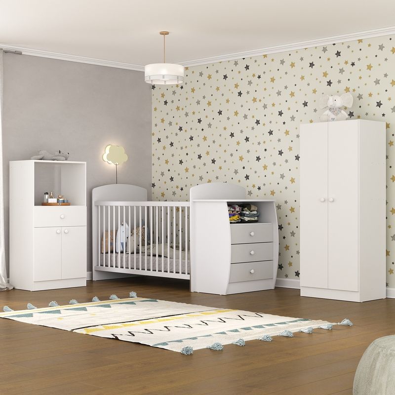 quarto-infantil-com-berco-comoda-laura-multimoveis-branco-cinza-quarto-infantil-com-berco-comoda-laura-multimoveis-branco-cinza