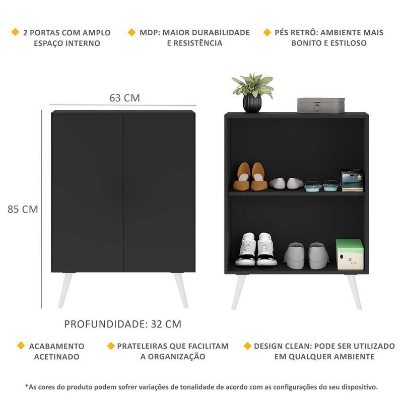 sapateira-2-portas-retro-nina-multimoveis-preta-branca-sapateira-2-portas-retro-nina-multimoveis-preta-branca