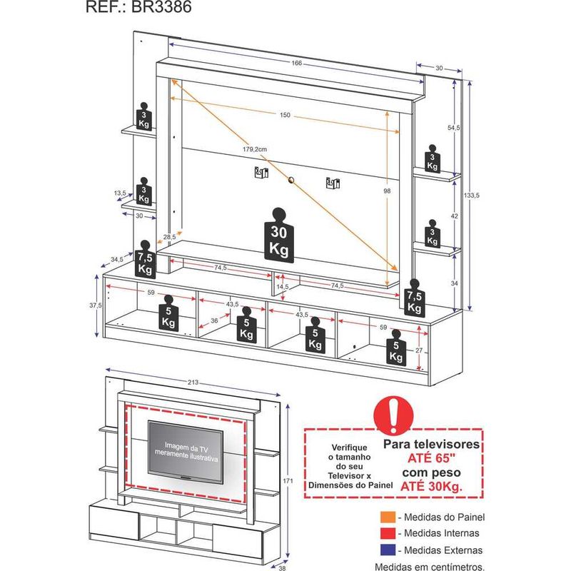 rack-estante-com-painel-e-suporte-tv-65-e-2-portas-catar-multimoveis-br3386-madeirado-lacca-fume