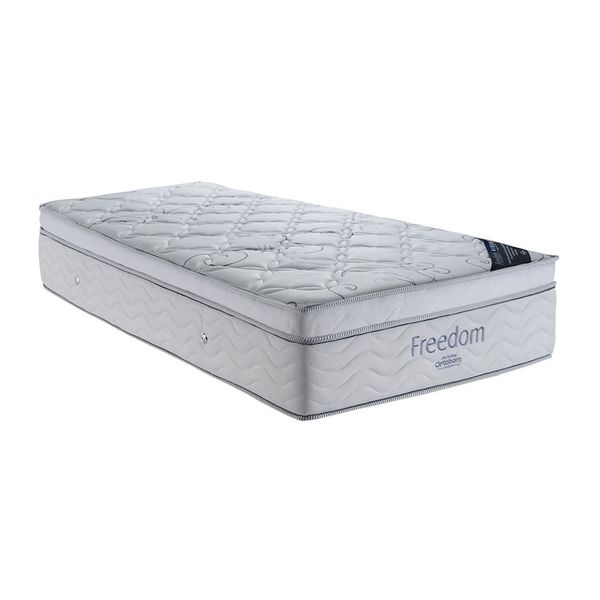 Colchão Freedom Solteiro (78x188x32) - Mola Superpocket, Pillow Top, Espuma Viscoelástica Ortobom