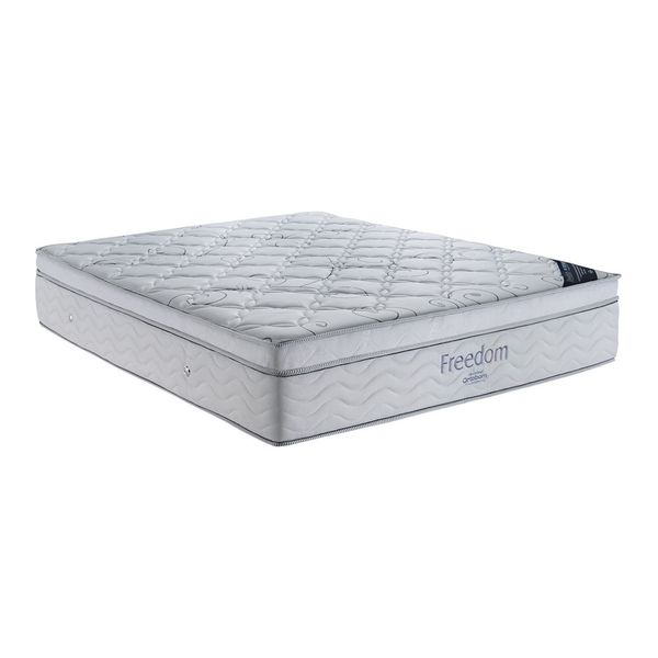Colchão Freedom King (186x198x32) - Mola Superpocket, Pillow Top com Espuma Viscoelástica Ortobom