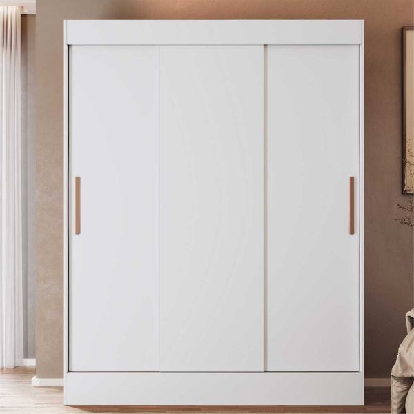 Guarda-Roupa 3 Portas Correr 2 Gavetas Flórida Multimóveis CR4142 Branco