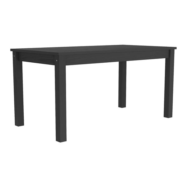 Mesa de Jantar Madeira Maciça/MDP 150cm Lívia Multimóveis CR5094 Preta