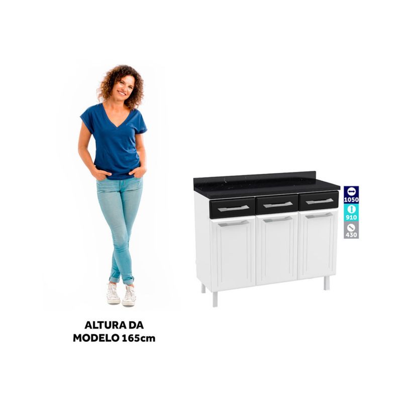 balcao-de-cozinha-de-aco-triplo-com-tampo-rose-multimoveis-cr6091-branco-preto