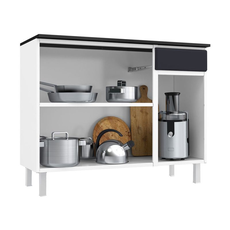 balcao-de-cozinha-de-aco-triplo-com-tampo-rose-multimoveis-smart-cr6093-branco-preto