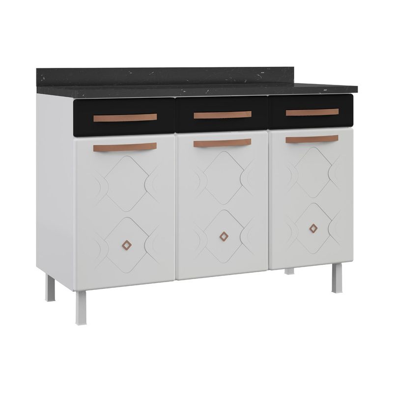 balcao-de-cozinha-de-aco-triplo-com-tampo-regina-multimoveis-cr6126-branco-preto