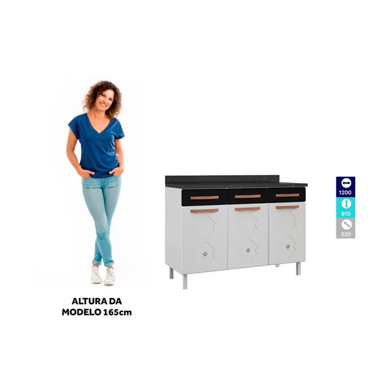 balcao-de-cozinha-de-aco-triplo-com-tampo-regina-multimoveis-cr6126-branco-preto