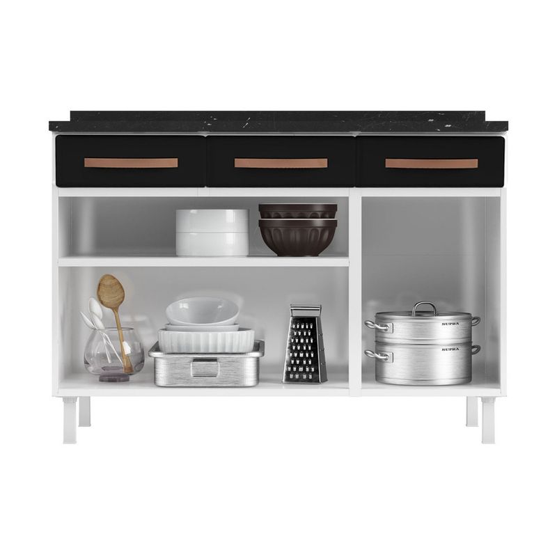 balcao-de-cozinha-de-aco-triplo-com-tampo-regina-multimoveis-cr6126-branco-preto