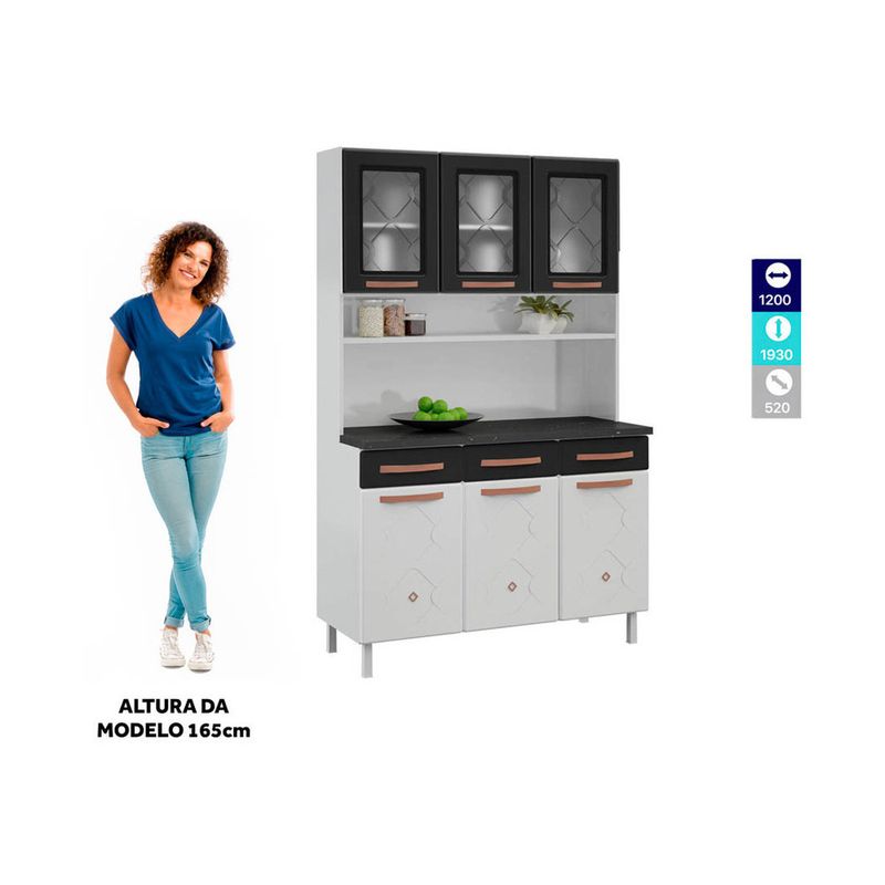 armario-de-cozinha-de-aco-kit-triplo-120cm-regina-multimoveis-cr6130-branco-preto