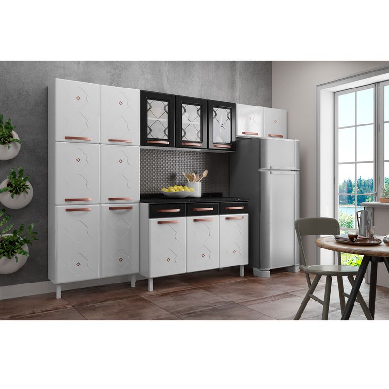 cozinha-de-aco-completa-com-balcao-regina-multimoveis-glass-cr6140-branco-preto