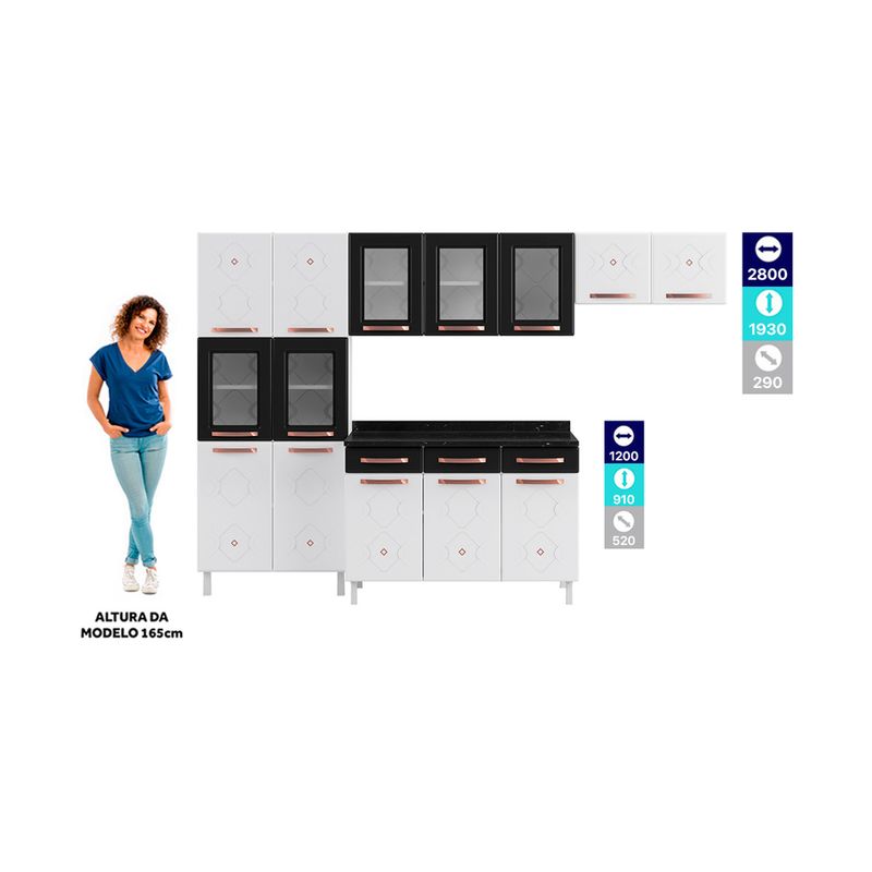 cozinha-de-aco-completa-com-balcao-regina-multimoveis-glass-cr6142-branco-preto