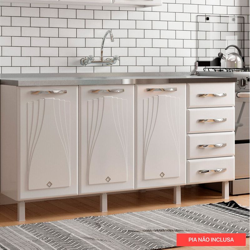 balcao-de-cozinha-de-aco-quadruplo-sem-tampo-para-pia-160cm-clara-multimoveis-cr6148-branco