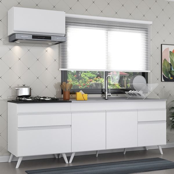 Armário de Cozinha Compacta Veneza Multimóveis MP2074.891 Branco