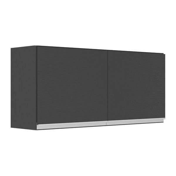 Armário Aéreo Cozinha 120 cm 2 Portas Veneza Multimóveis MP3682.898 Preto/Branco