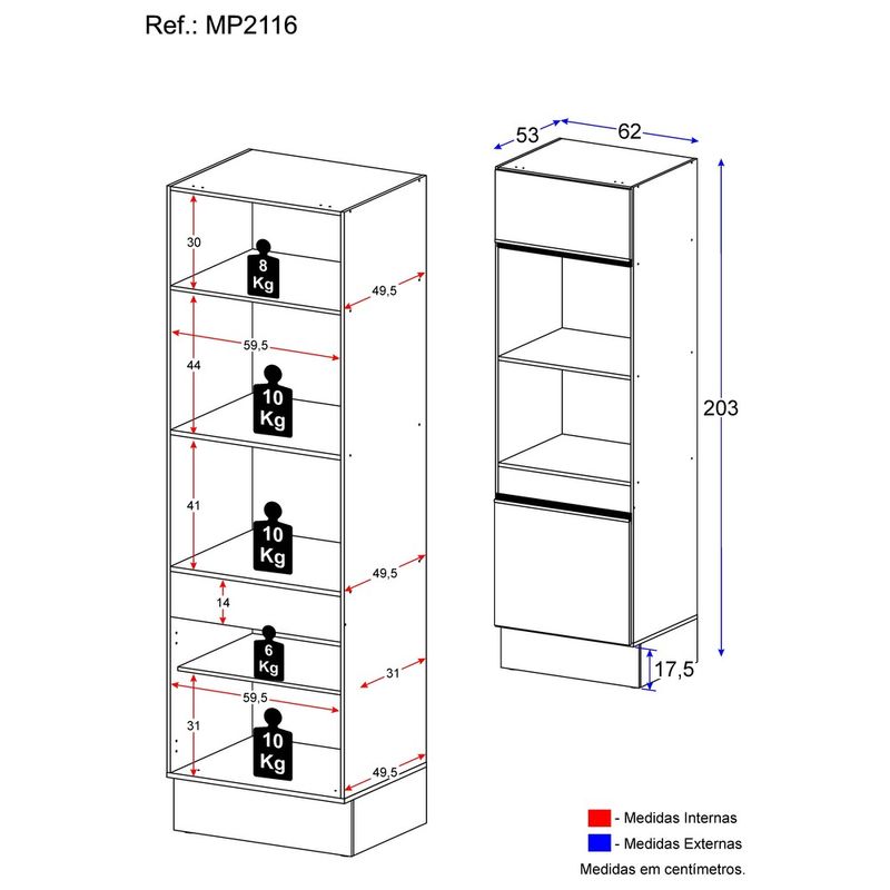 paneleiro-com-rodape-2-portas-para-forno-e-microondas-veneza-multimoveis-mp2116-branco