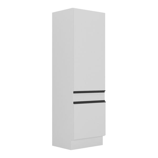 Paneleiro com Rodapé 2 Portas Veneza Multimóveis MP2119.964 Branco/Preto