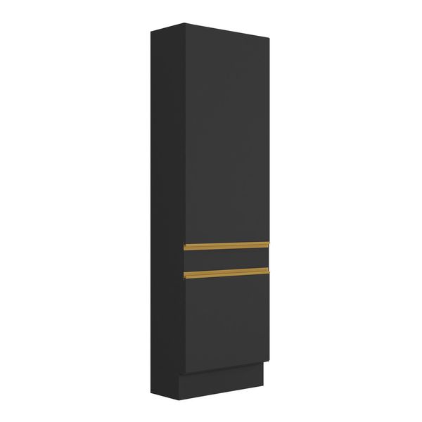 Paneleiro com Rodapé 2 Portas Veneza Multimóveis MP2121 Preto