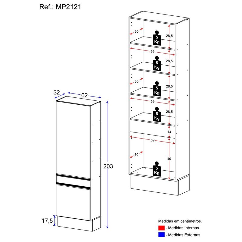 paneleiro-com-rodape-2-portas-veneza-multimoveis-mp2121-branco