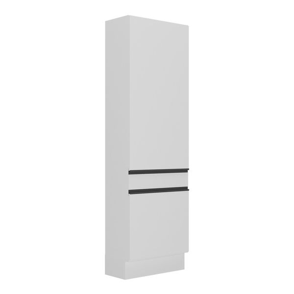 Paneleiro com Rodapé 2 Portas Veneza Multimóveis MP2121.964 Branco/Preto