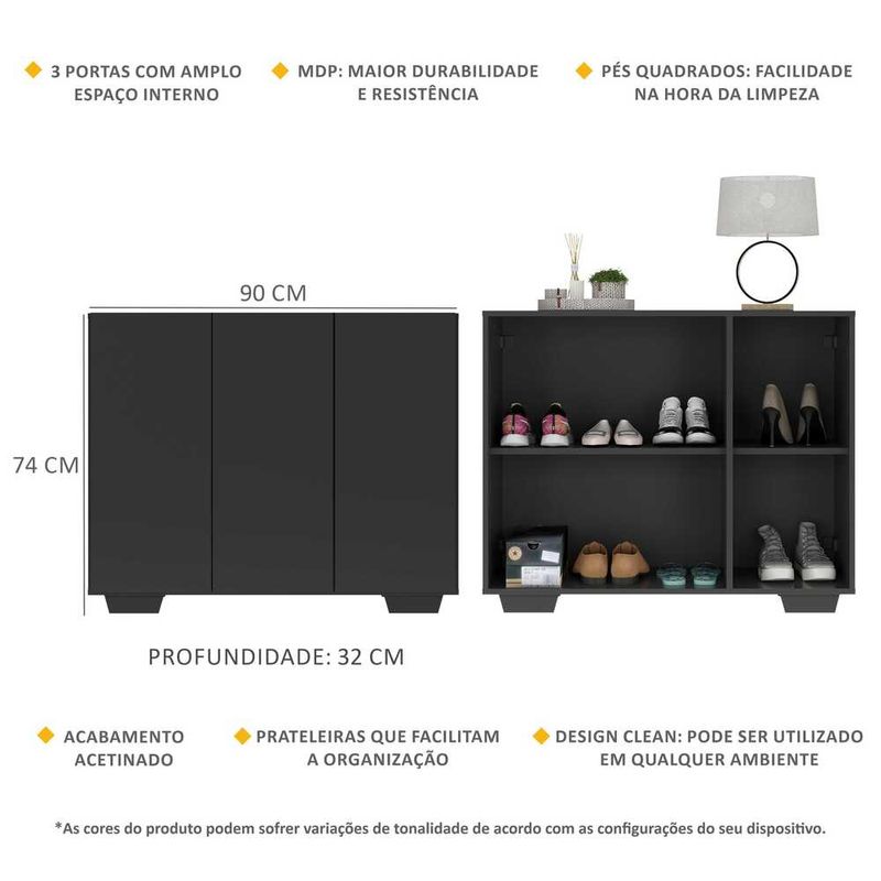 sapateira-3-portas-nina-multimoveis-mp6019-preta