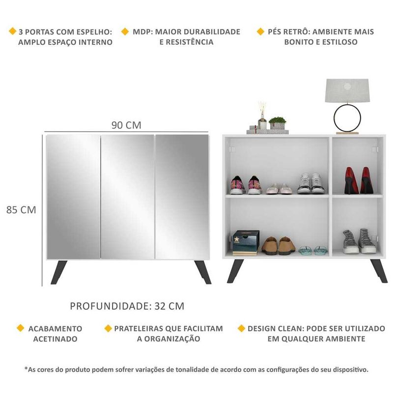 sapateira-retro-com-espelho-3-portas-nina-multimoveis-mp6022-branca-preta