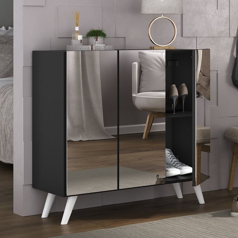 sapateira-retro-com-espelho-3-portas-nina-multimoveis-mp6022-preta-branca