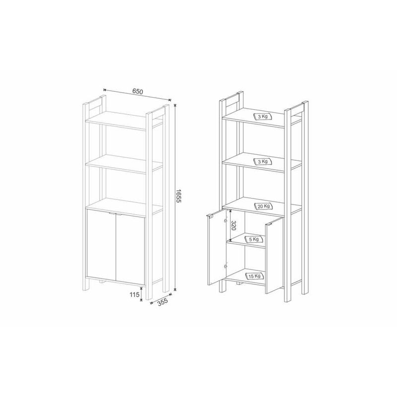 estante-escritorio-multiuso-com-2-portas-mutimoveis-cr25004-preta-nogal