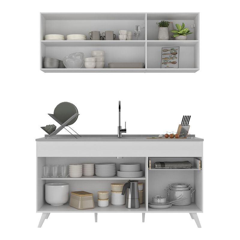 Armário de Cozinha Compacta Veneza Multimóveis MP2142.891 Branco