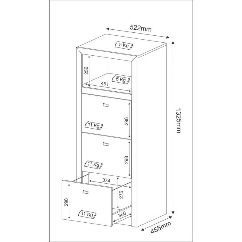 gaveteiro-para-pasta-suspensa-com-3-gavetas-multimoveis-cr25026-nogal