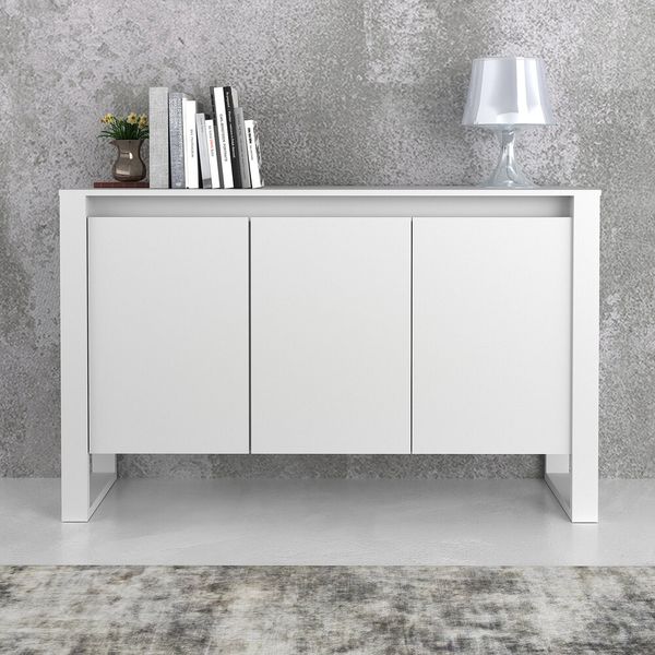 Balcão Escritório com 3 Portas Multimóveis CR25044 Branco