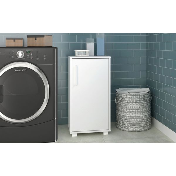 Balcão Lavanderia Multiuso 1 Porta Multimóveis CR30017 Branco