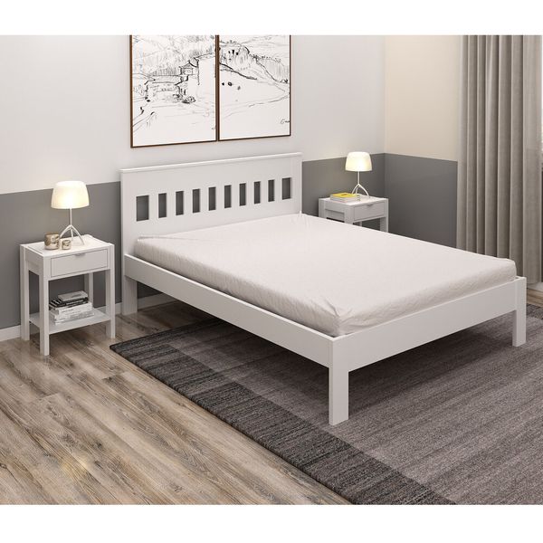 Cama de Casal para Colchão 138 x 188 cm Multimóveis CR35011 Branca