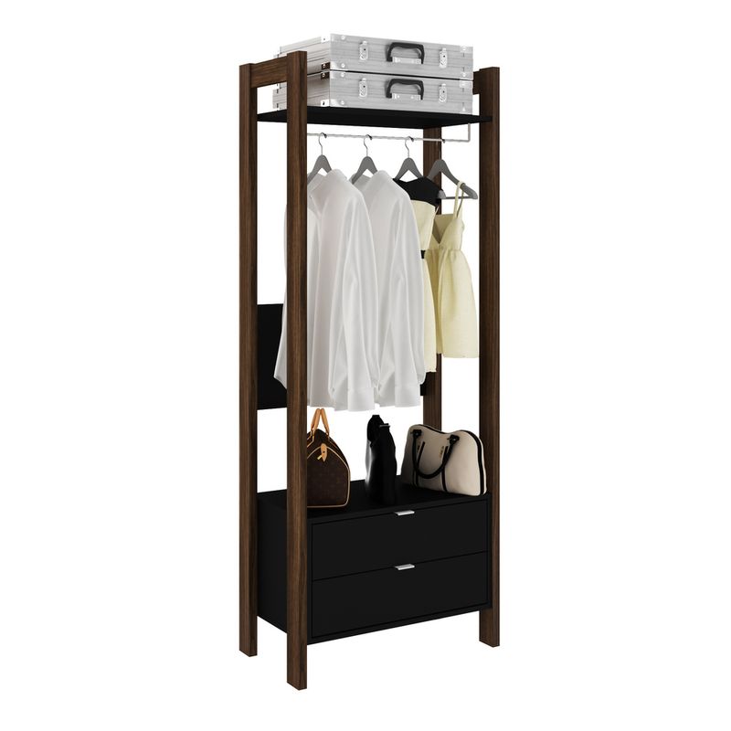 armario-closet-com-2-gavetas-multimoveis-cr35001-preto-nogal