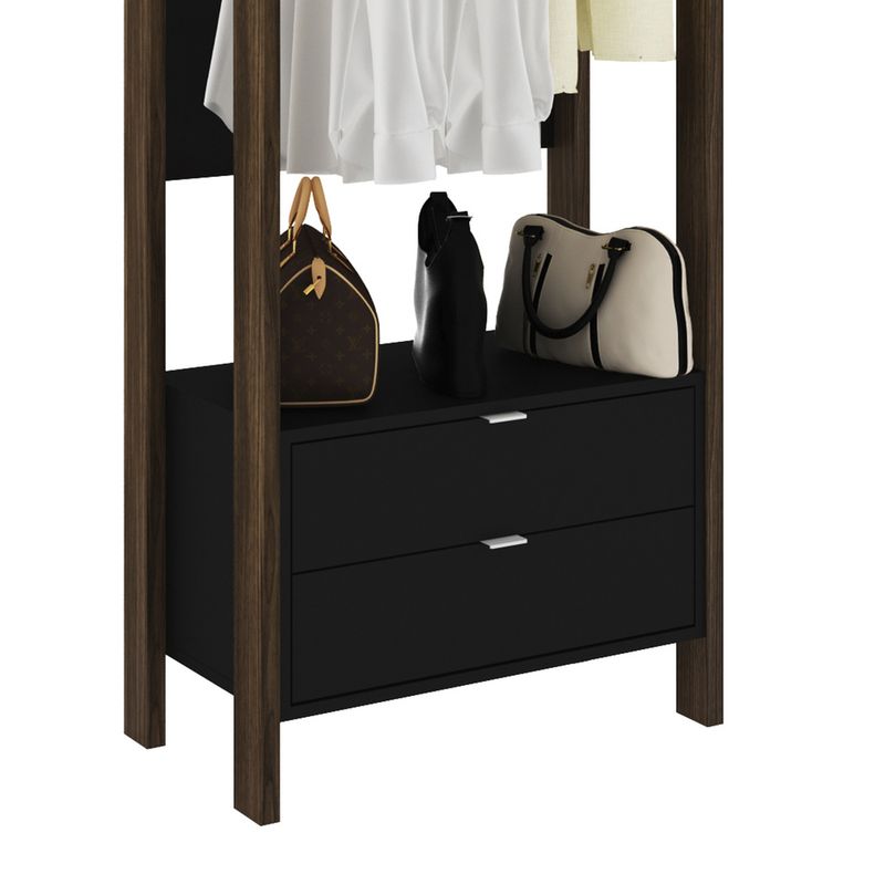 armario-closet-com-2-gavetas-multimoveis-cr35001-preto-nogal