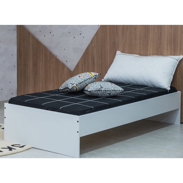 Cama Solteiro Multimóveis CR40016 Branco Acetinado