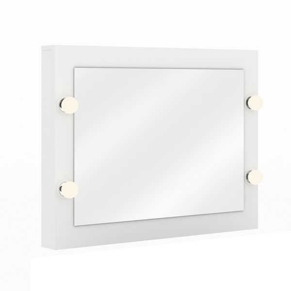 Painel com Espelho para Penteadeira  Multimóveis CR35019 Branco
